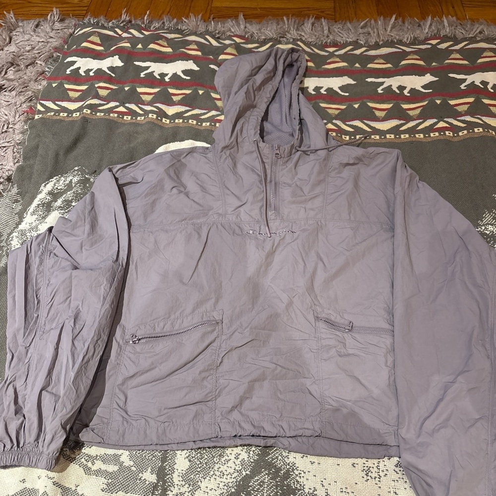 Champion Purple Hooded Windbreaker